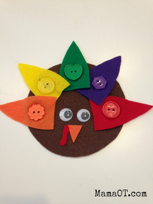 Easy to Make Turkey Craft With Buttons & FeathersThanksgiving Button Crafts(14 images)