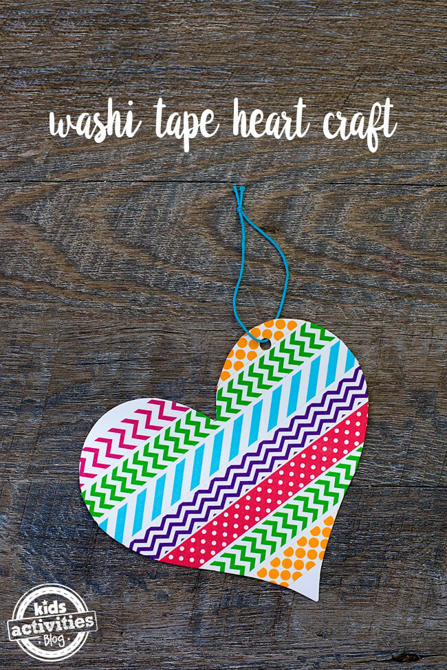 Easy To Make Washi Tape Heart Craft