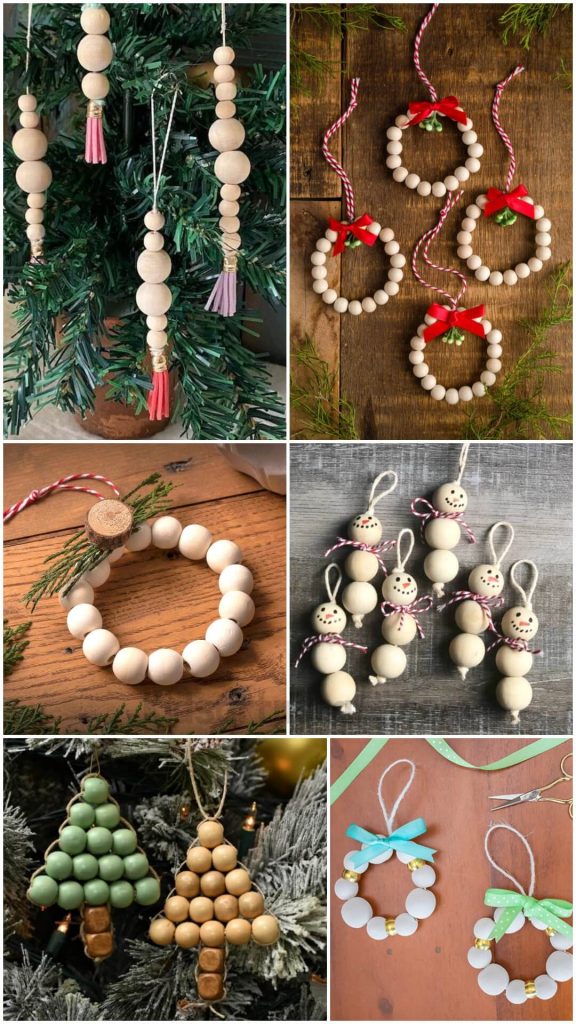 Easy Wooden Beads Craft For Christmas Decor Kids Art & Craft