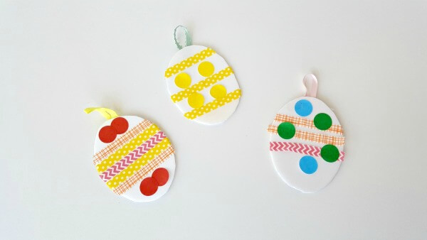 DIY Easy Easter Egg Craft With Washi Tape For Preschoolers