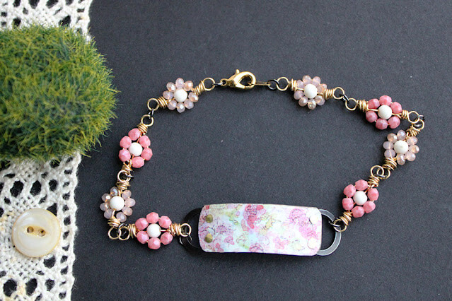 Elegant And Simple Wire Flower Bracelet Jewelry Ideas
