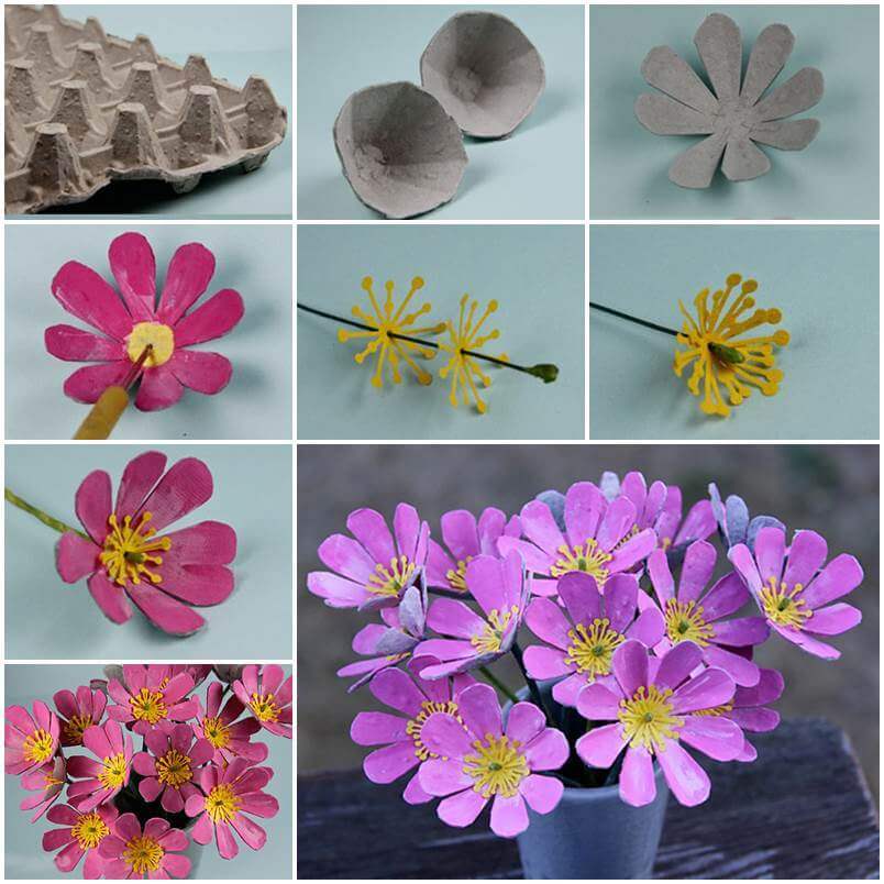 Fabulous Butterfly Flower Crafting Idea Using Egg Cartons Egg Carton Flower Crafts