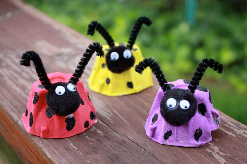 Fabulous Egg Carton Ladybug Crafting Idea For Kids