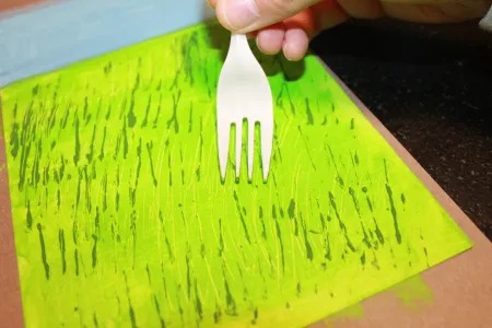 Fabulous Fork Spring Meadows Flower Painting Art Ideas For Kids Fork Flower Painting Art Ideas
