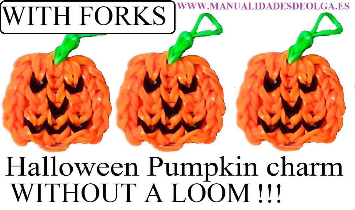 Fabulous Halloween Fork & Rubber Band Pumpkin Crafts Ideas