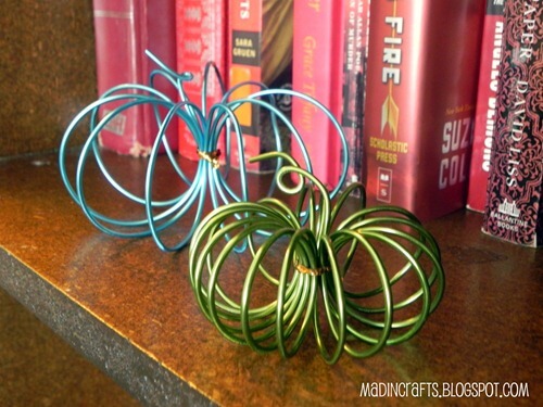 Fabulous Handmade Floral Wire Colorful Pumpkin Craft Activity