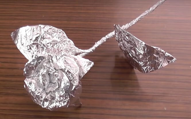 DIY Aluminum Foil Rose Flower Craft Foil Flower Crafts 