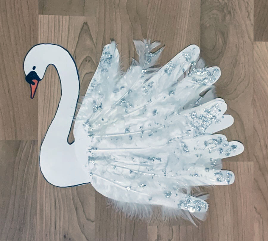 Feathery Paper Swan Craft Basant Panchami  Activities for Kids