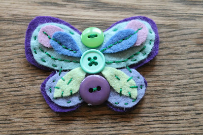 Felt Button Butterfly Craft Project Using Embroidery Thread Button Animal Crafts