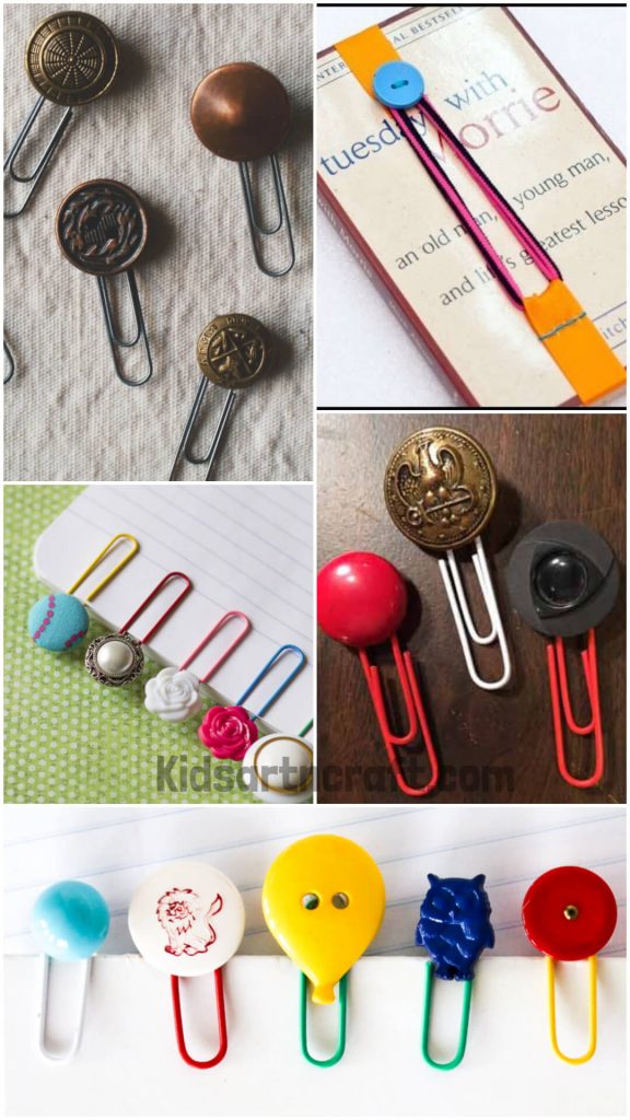 Simple & Cute Button Bookmark Craft Tutorial