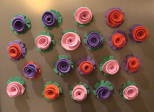 Foam Flower Craft Idea For Kindergartners To Make Using MagnetMagnet Activities for Kindergarten 