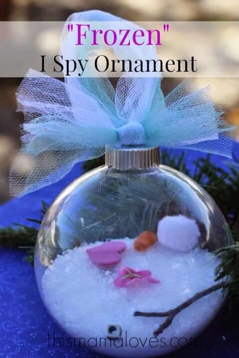 Frozen Spy Ornament Using Ribbon And Hot Glue