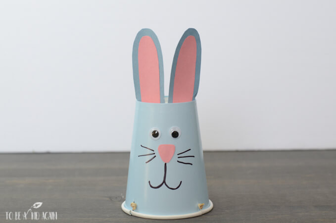 Fun & Creative Jumping Bunny Craft Using Cups And Rubber Bands Rabbit Paper Cup Craft Ideas