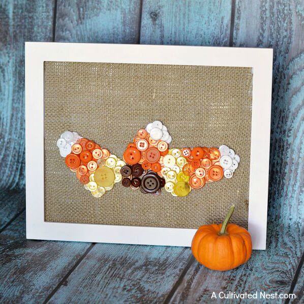 Fun & Easy Candy Cone Fall Button Craft With Free Printables Fall Button Crafts(19 images)