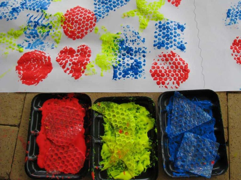 Bubble Wrap Gross Motor Game Activities - Kids Art & Craft