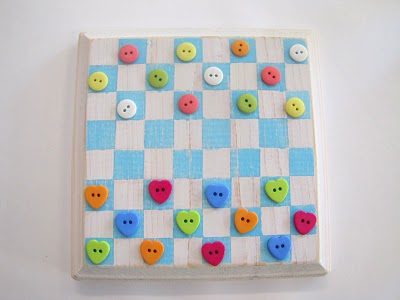 Fun Checkboard Craft Tutorial With Colorful Buttons