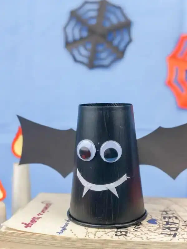 Fun Paper Cup Bat Craft For Toddlers