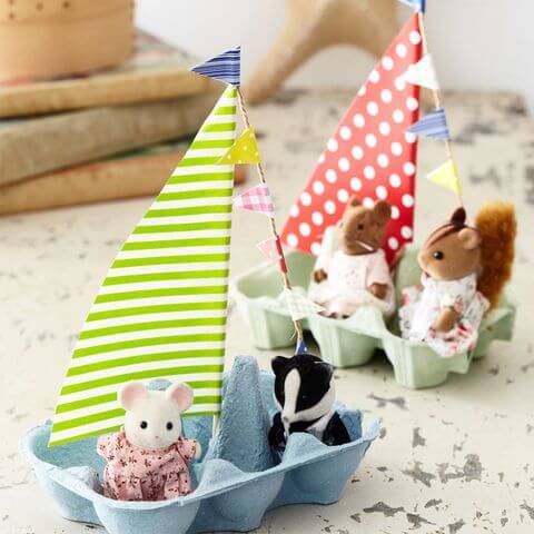 Fun-To-Make A Egg Box Boat Craft For Preschoolers