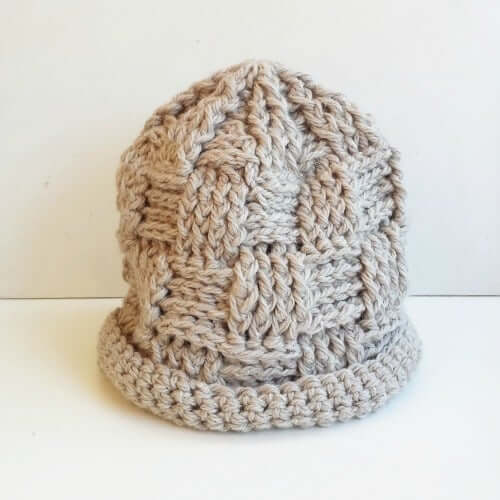 Fun-To-Make Basket Stitch Pattern WInter Hat Idea For Kids Winter Hat Crafts For Adults