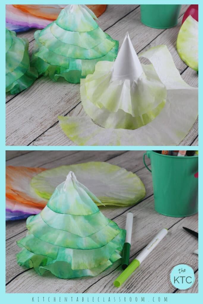 Fun-To-Make Coffee Filter Christmas Tree Crafts For KidsBeautiful Winter Crafts With Coffee Filter