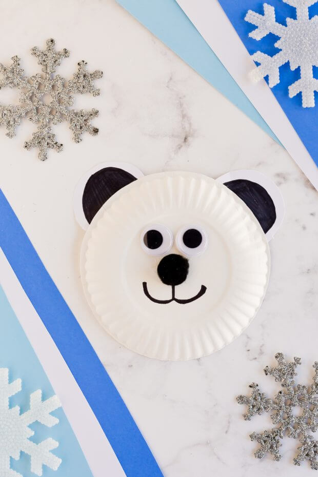 Fun-To-Make Cute Polar Bear Craft Using Paper Plate Winter Crafts With Paper Plates