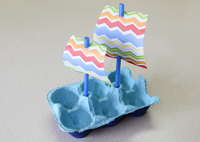 Fun-To-Make Egg Carton Boat Crafting Idea For Kids Beautiful Egg Tray Craft Ideas For Kids