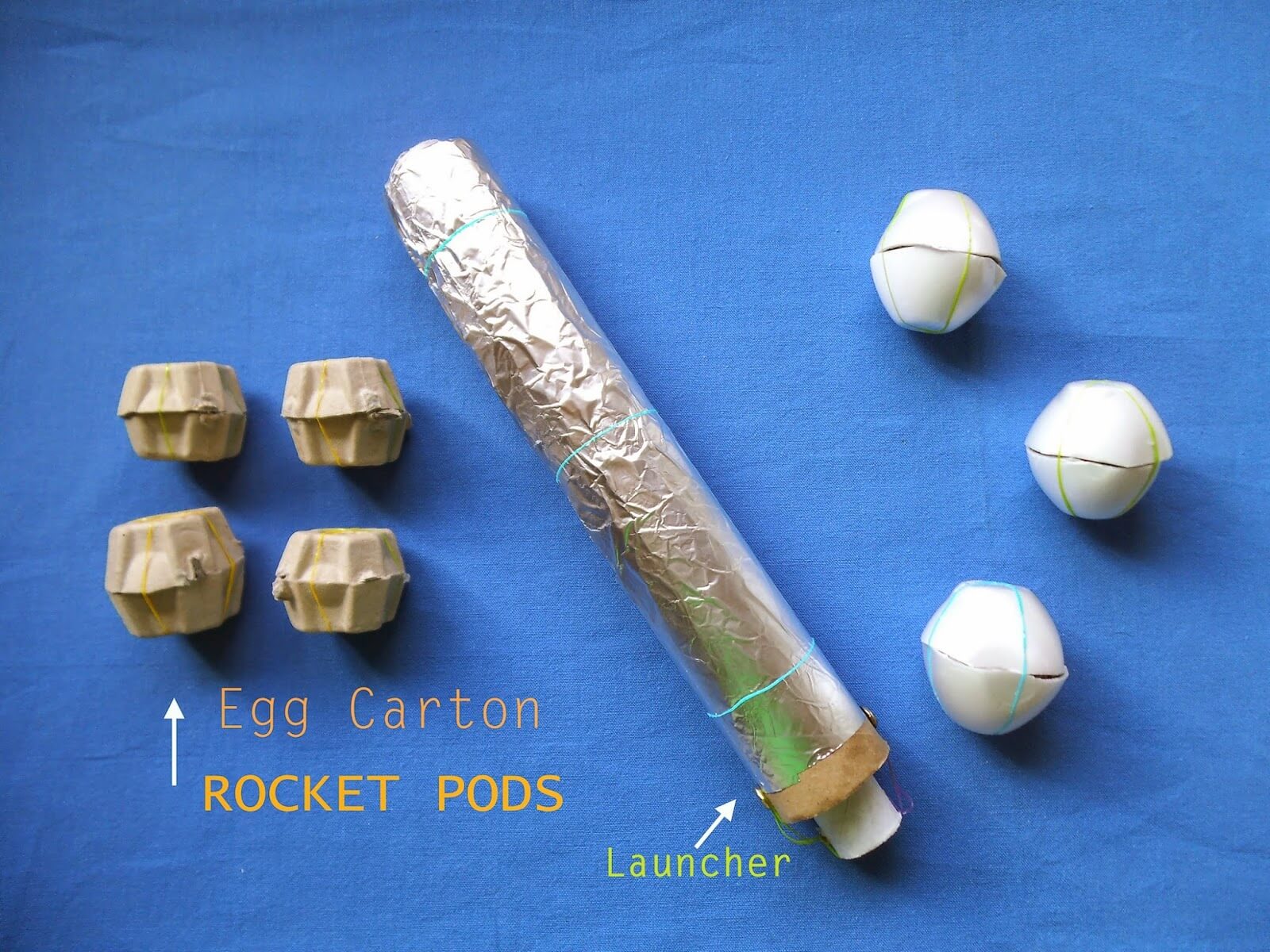 Fun-To-Make Egg Carton Rocket Pod Game Craft Idea