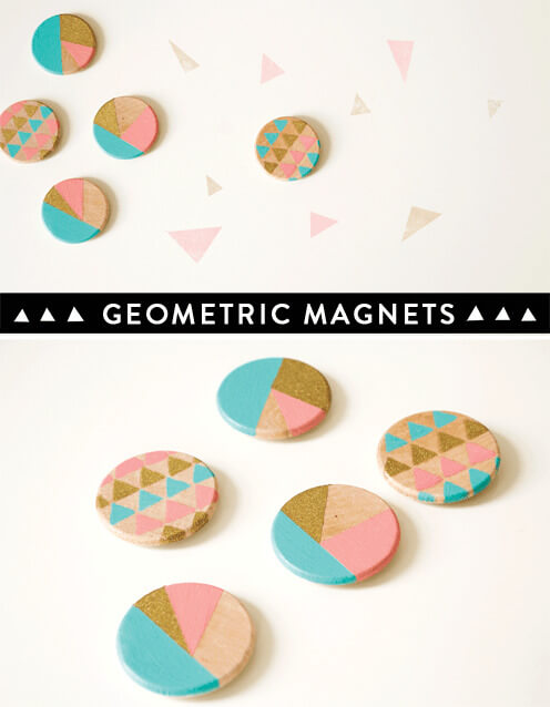 Fun-To-Make Geometric Magnet Craft Idea Fridge Magnet DIY Ideas 