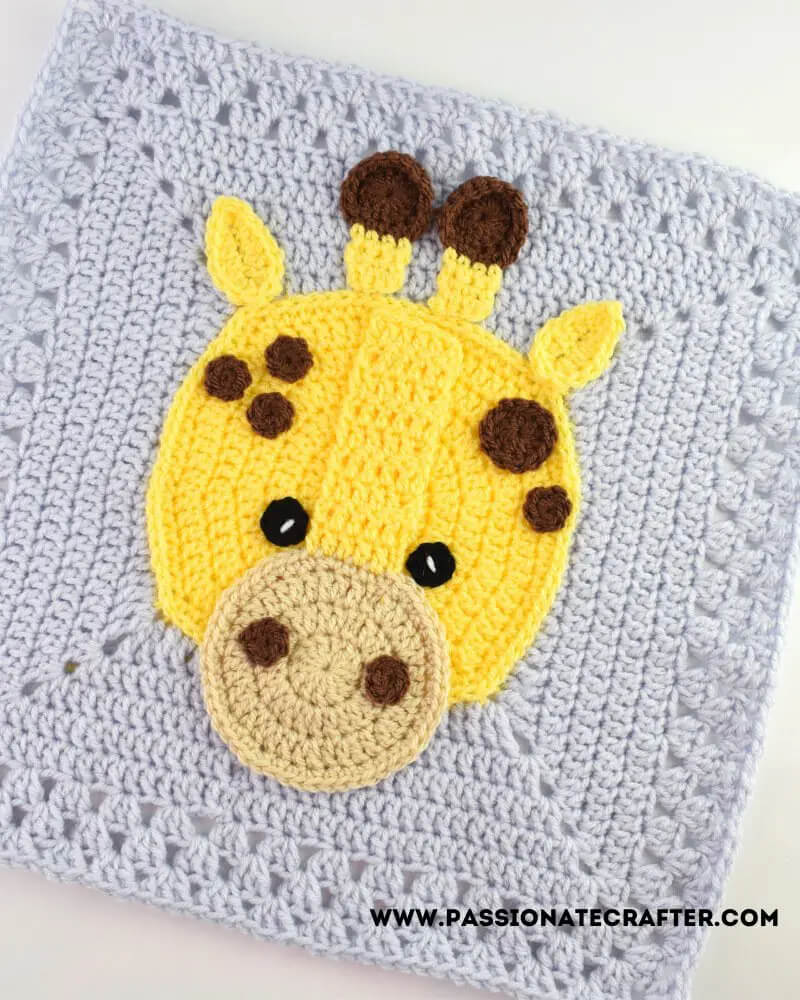 Fun To Make Giraffe Granny Square Using Crochet