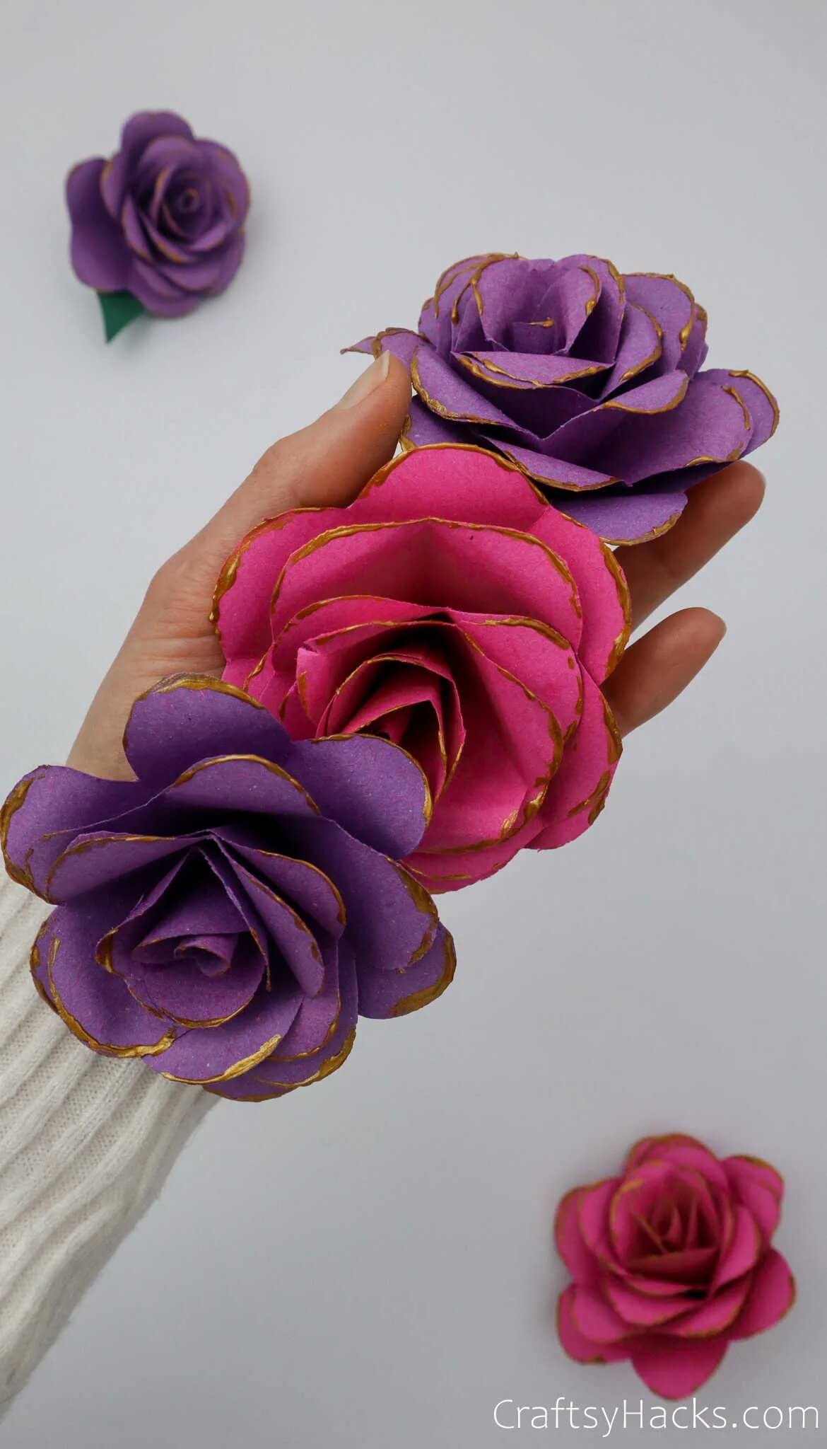 Fun To Make Glitter Rose Craft For Kids Glitter Paper Flower Craft Ideas