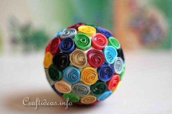 Fun-To-Make Quilted Styrofoam Ball Craft Idea For KindergartnersStyrofoam Balls Craft For Kindergartners