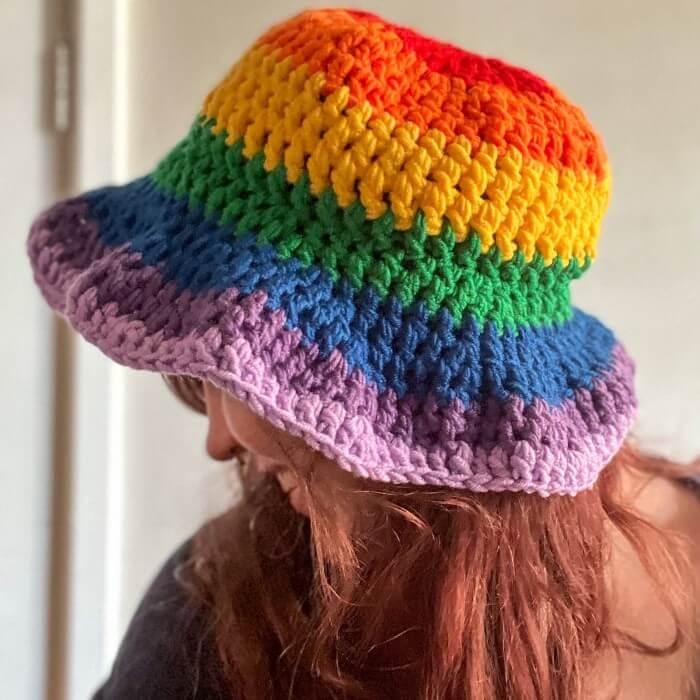 Fun To Make Rainbow Themed Bucket Hat CraftCrochet Bucket Hat Pattern 