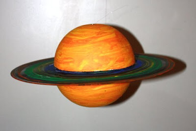 Fun-To-Make Saturn Model Craft Idea With Styrofoam Balls & Old CD
