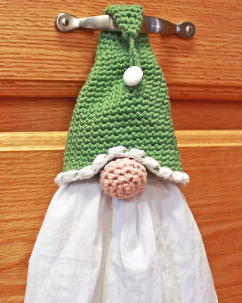 Fun-to-Make Simple Crochet Gnome Towelk Topper Craft
