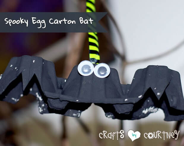 Funky Bat Crafting Idea For Kids Using Egg Cartons