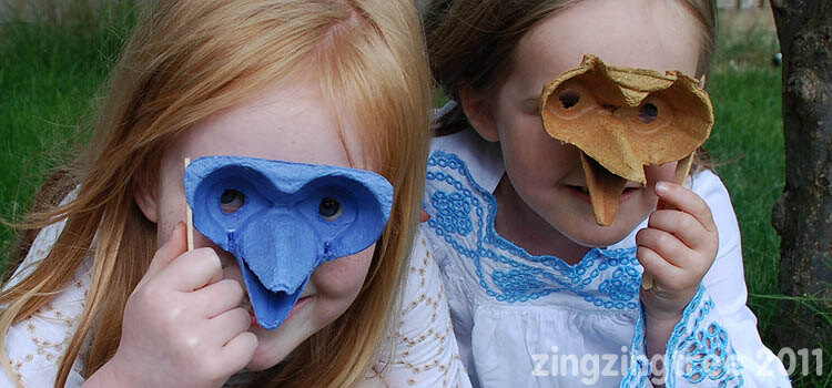 Funky Egg Carton Bird Mask Crafting Idea For Kids To Make