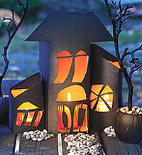 Funky Milk Carton Haunted House Lantern Craft Idea For Kids