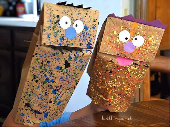 Funky Paper Bag Monster Puppet Craft Idea For Kindergarteners