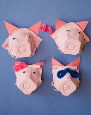 Funky Piggy Nose Craft Idea Using Recycled Egg CartonsAnimal egg carton crafts 