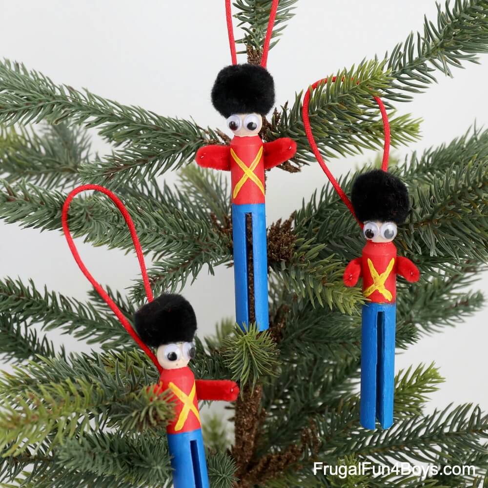 Funny Christmas Soldiers Clothespin Craft For Kids Clothespin Christmas crafts