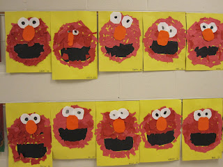 Funny Elmo Faces Craft Idea For PreschoolersRed Crafts For Preschoolers
