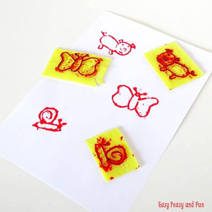 Funny Foam Stamp DIY For Toddlers DIY STAMPS FOR KIDS