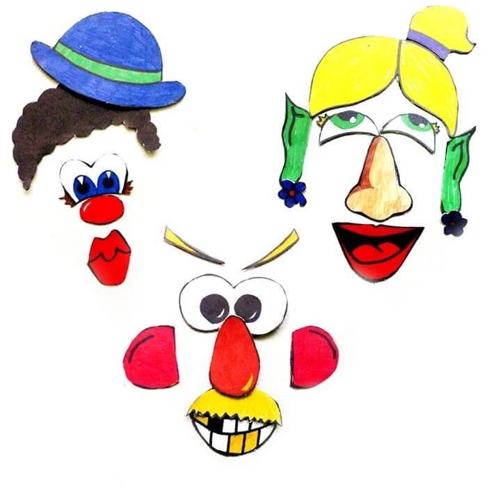 Funny-Funny Faces Magnet Craft Idea For Kids