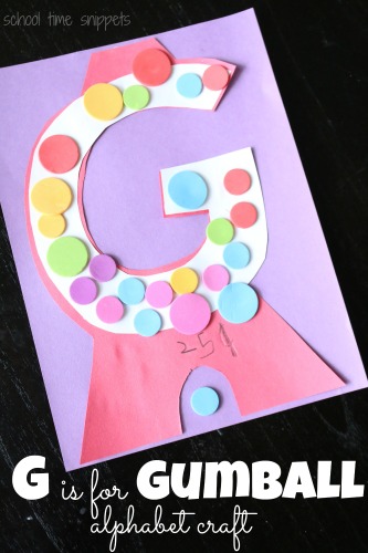G For Gumball Alphabet Letter Learning ActivityAlphabet Crafts for Kindergarten