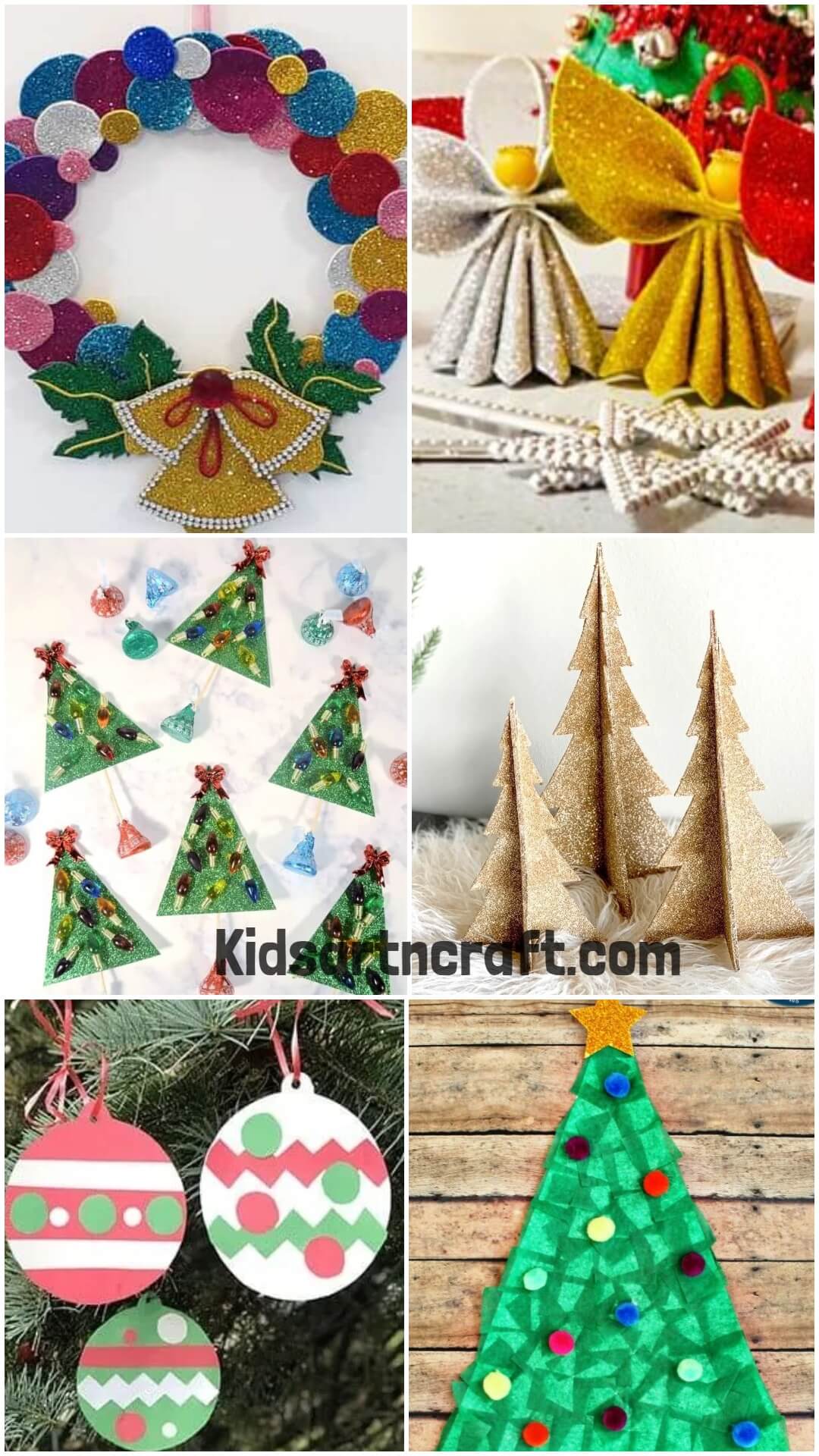 Glitter paper Christmas Decoration Ideas