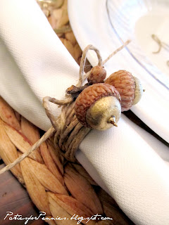 Golden Acron Napkin Ring Craft Idea For Table Decor Thanksgiving Napkin Rings