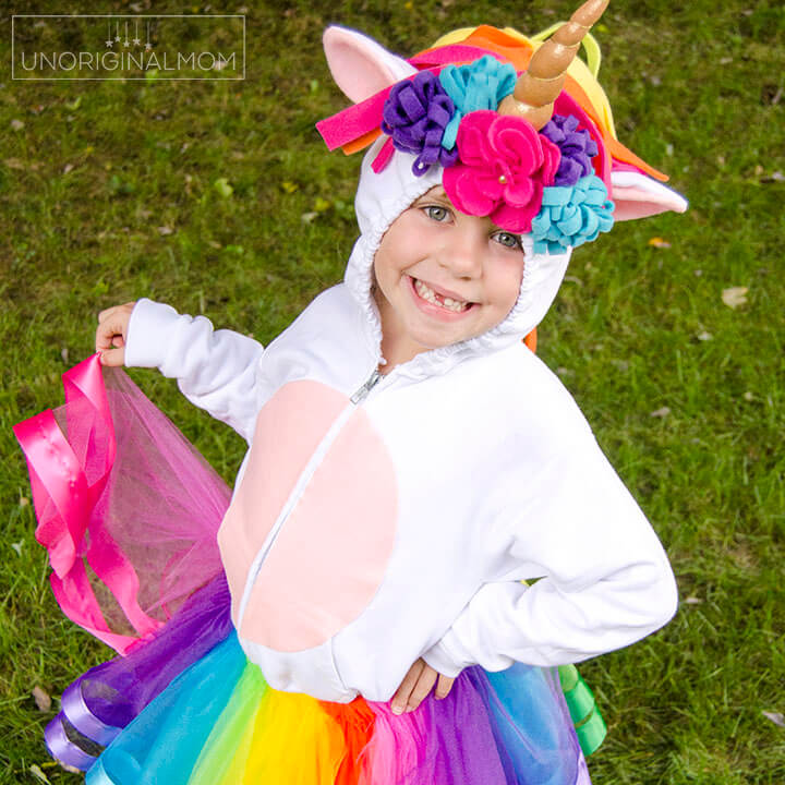 Handcrafted Unicorn & Rainbow Themed Dress For Kindergartners Rainbow Costume DIY Ideas for Kids