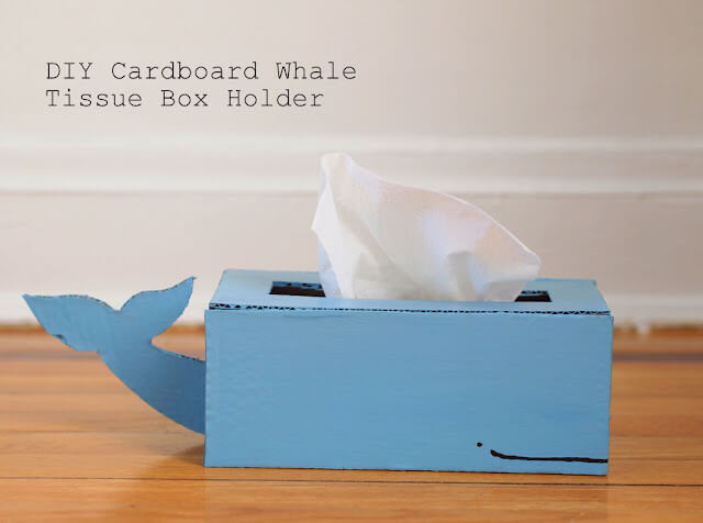 Handmade Amazing Whale-Shaped Face Tissue Holder Idea