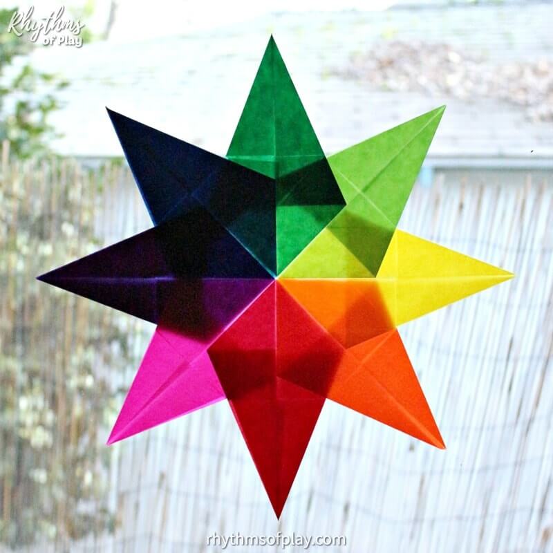Handmade Attractive Star Craft Ideas For Kids To Make DIY Wax Paper Crafts For Preschoolers 