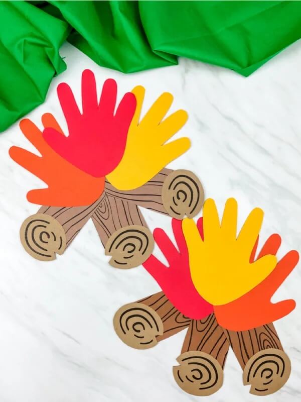 Lohri Easy Handprint Paper Craft Activity For Toddlers Lohri Crafts &amp; Activities for Kids